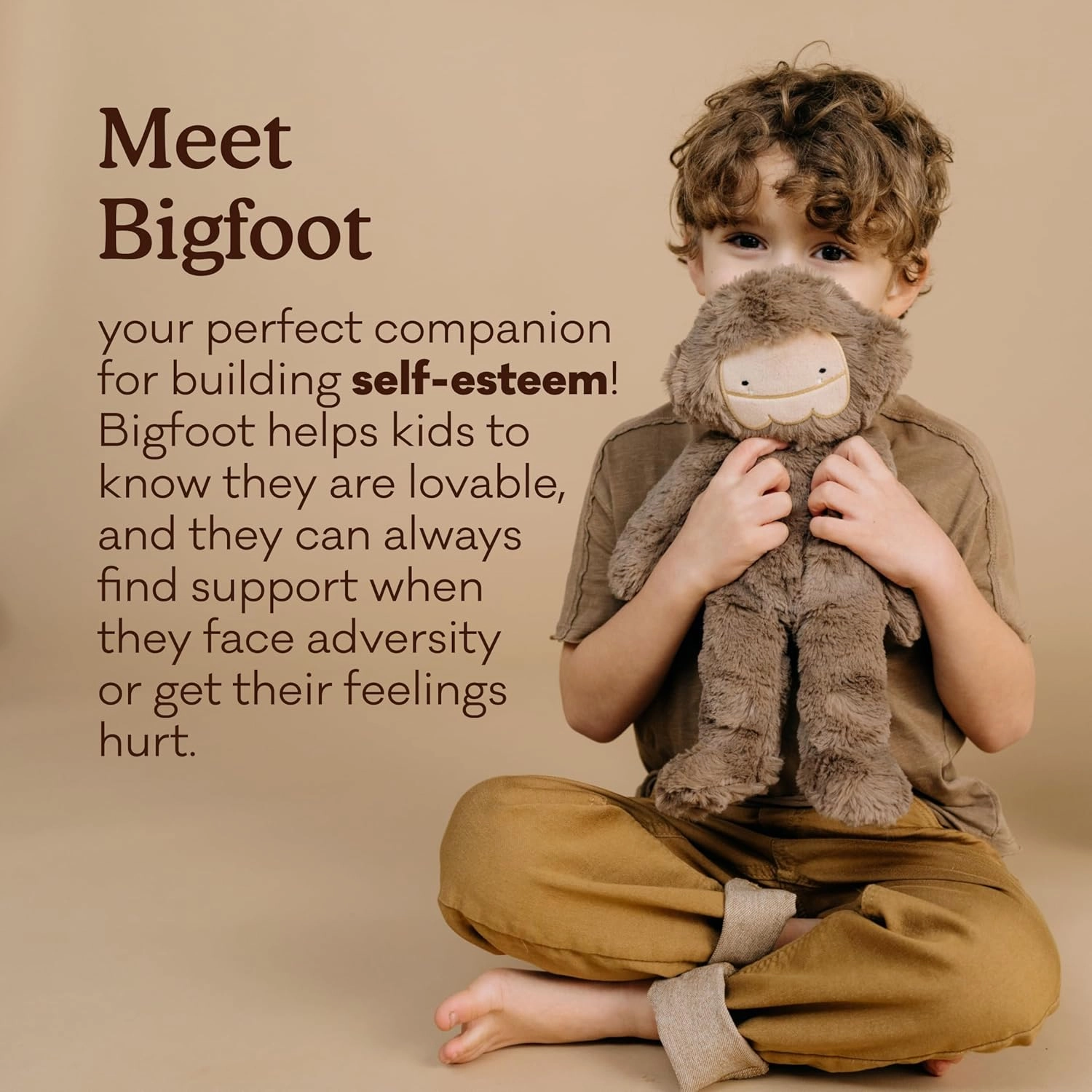 Slumberkins 14" Bigfoot Kin & 2 Board Books Complete Set Bundle | Soft Plush Toy for Ages 0  | Enhances Self-Esteem & Positive Relationships (Bigfoot Kin Plush   2 Board Books)