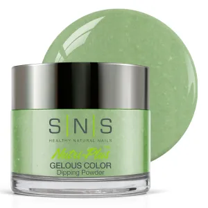 SNS Nail Dip Powder, Gelous Color Dipping Powder - Mandalay Hill (Green/Mint, Cream) - Long-Lasting Dip Nail Color Lasts 14 Days - Low-Odor & No UV Lamp Required - 1 OZ