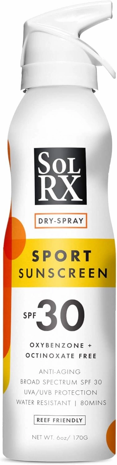 SolRX SPF 30 Sport Sunscreen Dry Spray, 6 oz