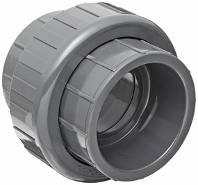 Spears 897 Series PVC Pipe Fitting, Union with EPDM O-Ring, Schedule 80, 2" Socket