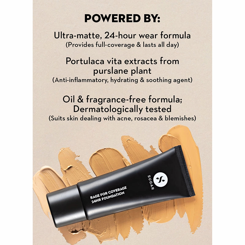 SUGAR Rage For Coverage 24hr Foundation - 20 Galao (25ml)