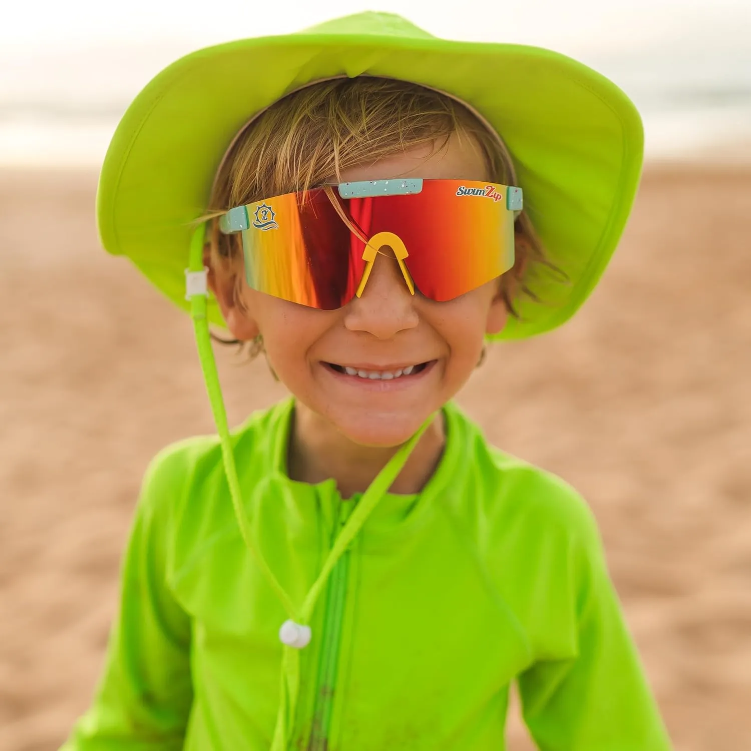 SwimZip Wide Brim Sun Hat | UPF 50  Protection for Baby, Toddler, and Kids
