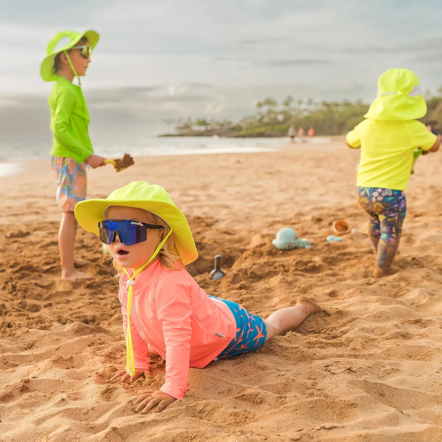SwimZip Wide Brim Sun Hat | UPF 50  Protection for Baby, Toddler, and Kids