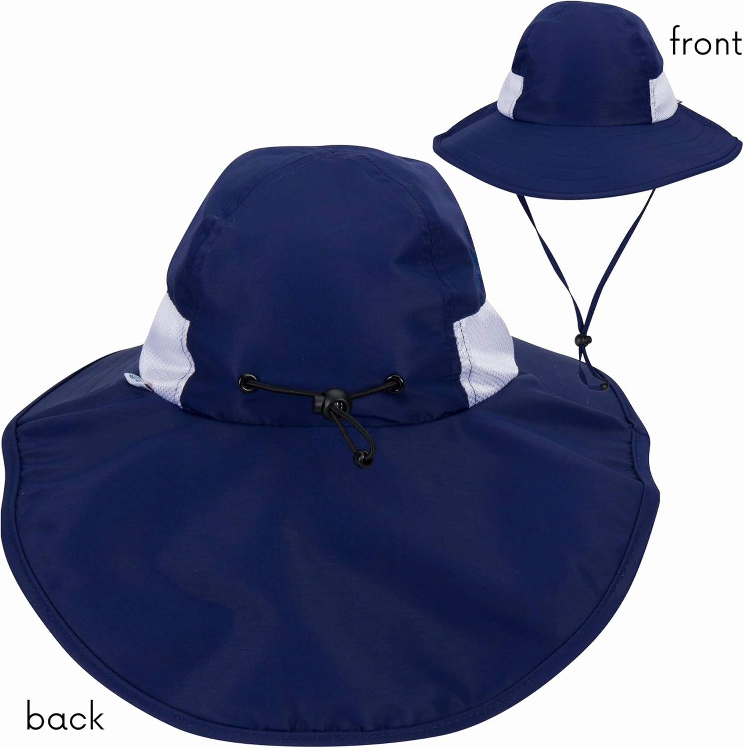 SwimZip Kids UPF 50  Sun Protection Sun Hat with Wide Brim Front & Ear/Neck Flap