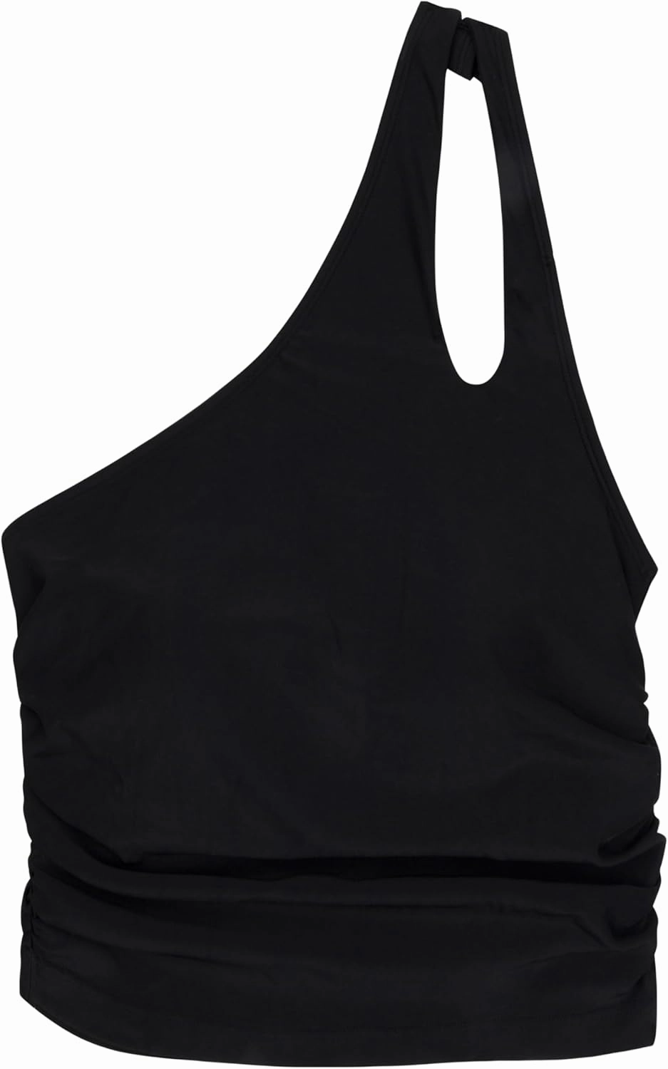 SwimZip Women's One Shoulder Crop Bikini Swim Top - UPF 50  Sun Protection