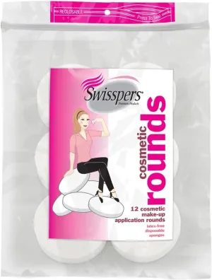 Swisspers Cosmetic Make-Up Rounds 12 ea (Pack of 9)