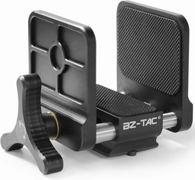 Tactical Gun Rifle Clamp Shooting Tripod Rest, Aluminum Tripod Mount Head with 1/4" & 3/8" Screw Holes, Universal 2 in 1 Clamp, Multifunction Clamp for Shooting Target, Range and Outdoors