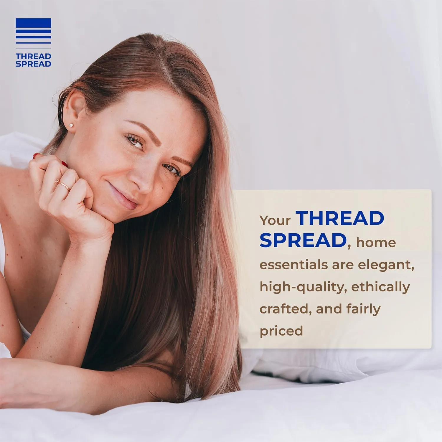 THREAD SPREAD Queen/Full Duvet Cover, 600 Thread Count Sateen 3Pc Egyptian Cotton Duvet Cover Set, 100% Pure Cotton Comforter Cover, 2 Pillow Shams, Zipper Closure, 7 Corner Ties - (White)