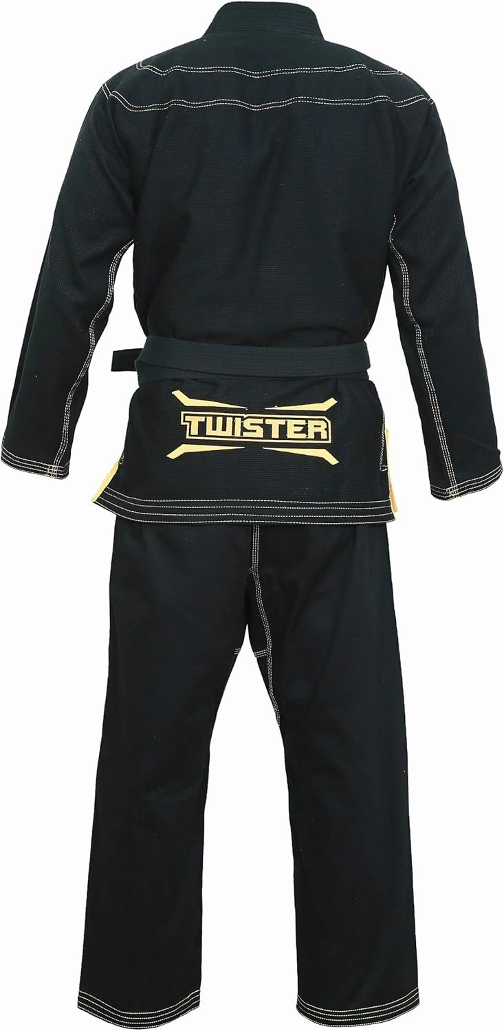 Twister Black Mamba Brazilian Jiu Jitsu Gi | BJJ Uniform | Preshrunk | With FREE BJJ Belt & FREE Gi Bag