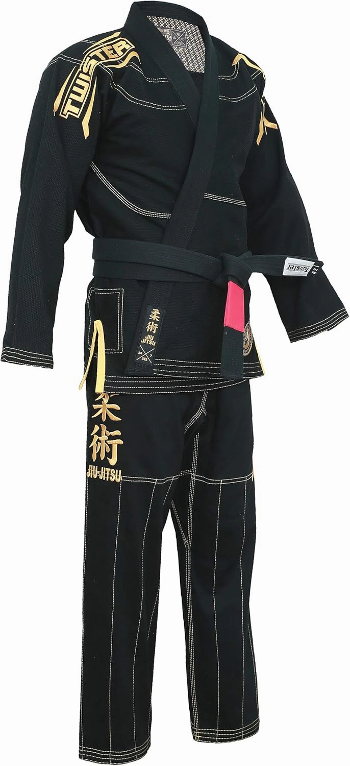 Twister Black Mamba Brazilian Jiu Jitsu Gi | BJJ Uniform | Preshrunk | With FREE BJJ Belt & FREE Gi Bag