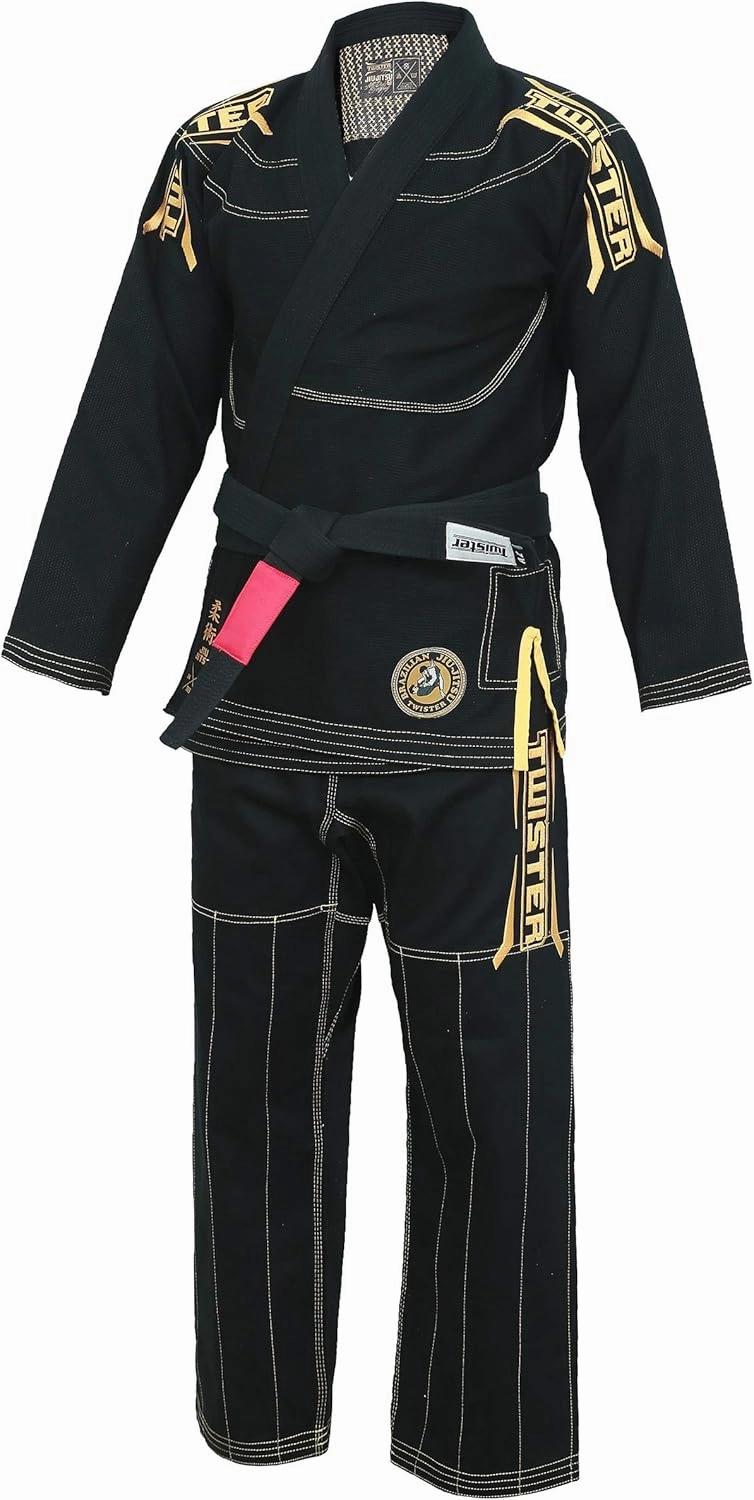 Twister Black Mamba Brazilian Jiu Jitsu Gi | BJJ Uniform | Preshrunk | With FREE BJJ Belt & FREE Gi Bag