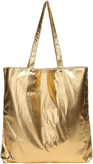 Ulisty Women Imitation Tinfoil Design Tote Bag Shoulder Bag Casual Handbag Daily Bag