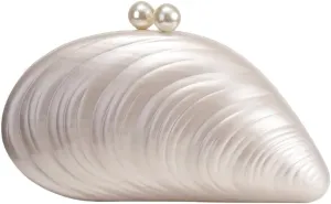 UMREN Seashell Chain Shoulder Bag for Women Acrylic Evening Clutch Bag Glitter Marble Purse Handbag for Wedding Party Prom