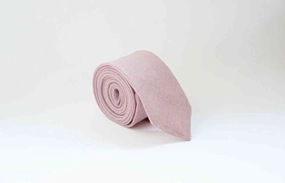 Upgrade Your Look with a Dusty Rose Linen Necktie - Perfect for Weddings, Grooms, and Special Occasions.