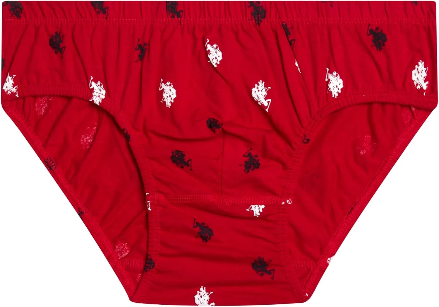 U.S. Polo Assn. Men's Low Rise Briefs - 6 Pack Soft Stretch Tag Free Cotton Underwear Briefs with Contour Pouch (Sizes: S-XL)