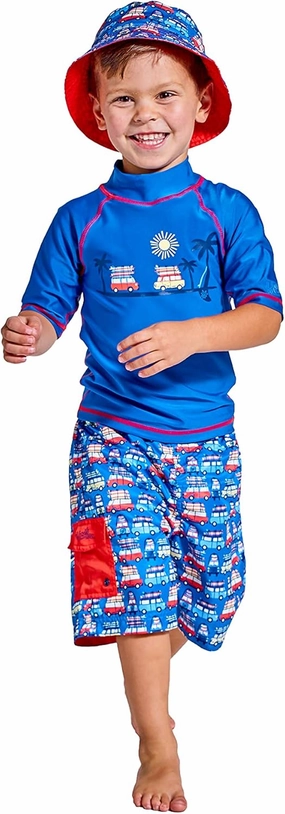 UV SKINZ Boys 3 Piece Sun and Swim Set with UPF 50  Sun Protection – Boys Swimsuit, Toddler Swim Suits