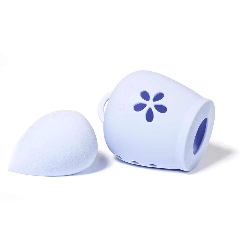 UZZA Makeup Sponge Blender and Cleaner Set - The Complete and Innovative Solution for Clean and Hygienic Beauty Blending (Periwinkle)