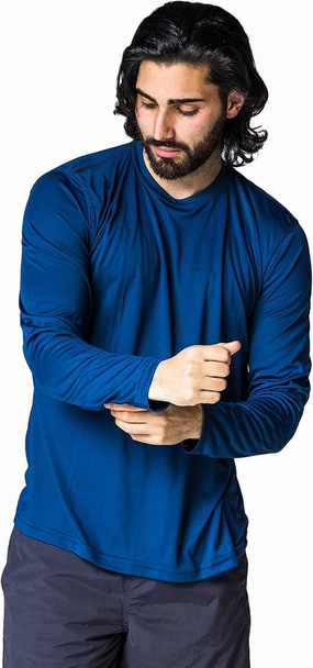 Vapor Apparel Men's Outdoor UPF 50  Long Sleeve T-Shirt, UV Sun Protection for Fishing, Running, Hiking, Swimming