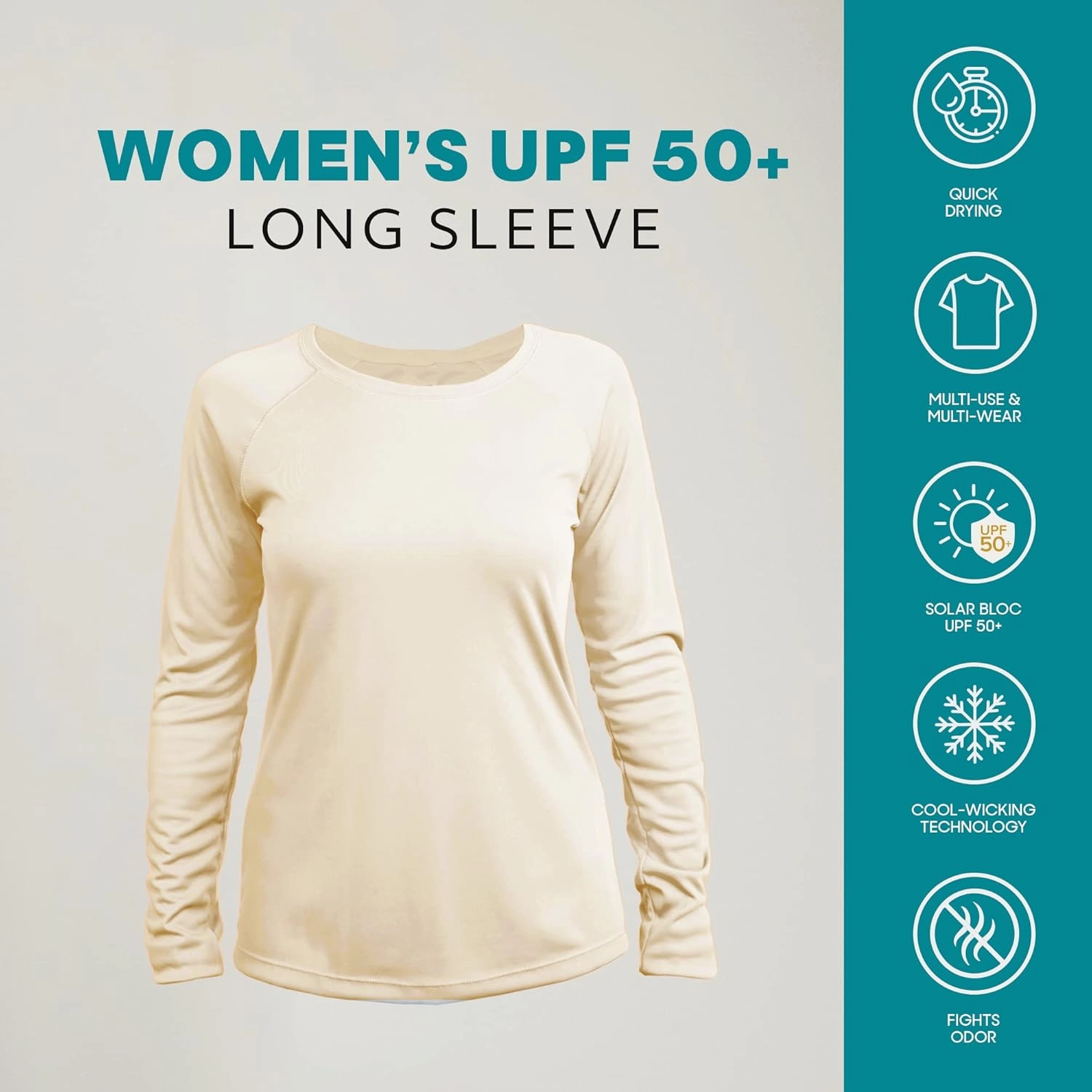 Vapor Apparel Women’s UPF 50  UV Sun Protection Long Sleeve Performance Regular Fit T-Shirt for Sports and Outdoor