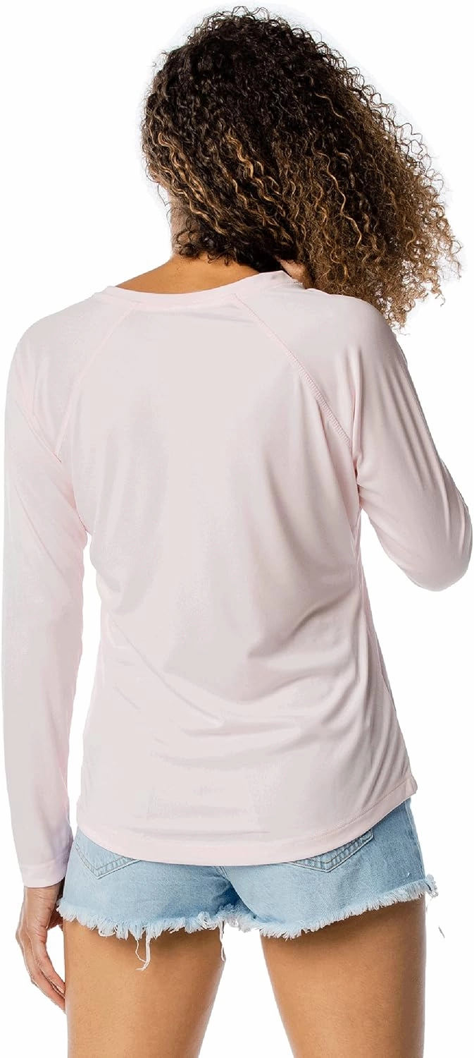 Vapor Apparel Women's V-Neck UPF 50  Sun Protection Outdoor Performance Long Sleeve T-Shirt
