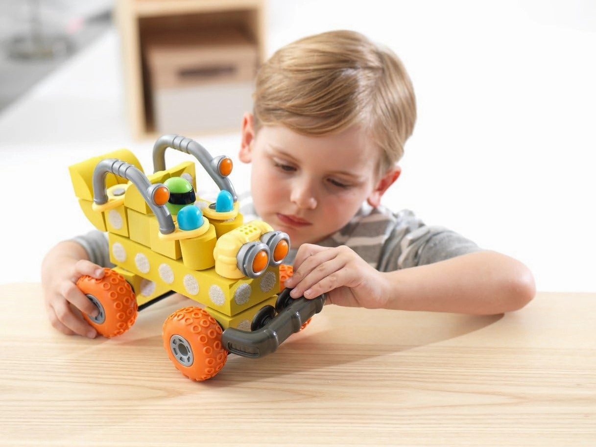 VELCRO Kids, Velcro Brand Blocks | Building Blocks, Lightweight Foam | 22 Piece, Compatible with Other Cars/Trucks | Baja Buggy, Age 3 