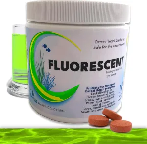 Water Leak Tracing Tablets Neon Bright Green Dyes Detect Illegal Discharge Boats, EPA Standard Sewer and Drain Commercial