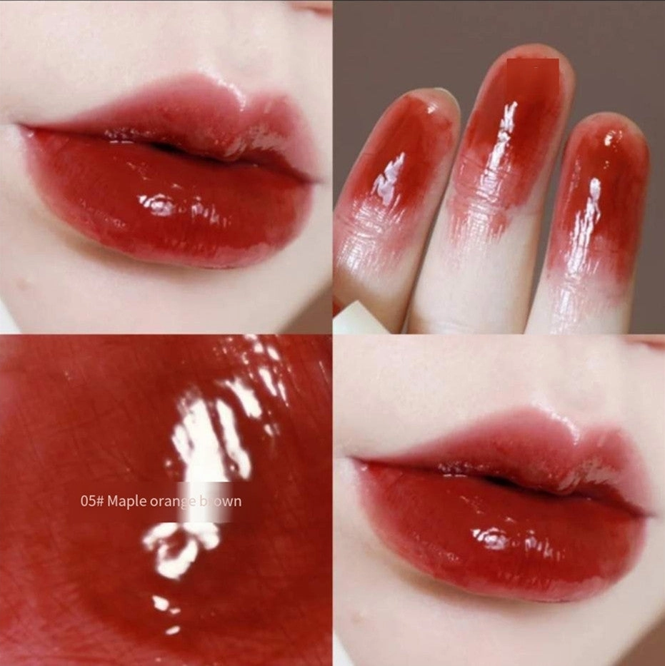 Water glossy clear glass lip    HA0662