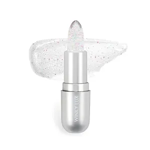 Winky Lux Glitter Confetti Balm, pH Lip Balm, pH Color Changing Lipstick and Tinted, Vegan & Cruelty Free Lip Balm, Hydrate & Plump, Sheer Pink Lipstick, Rainbow Confetti