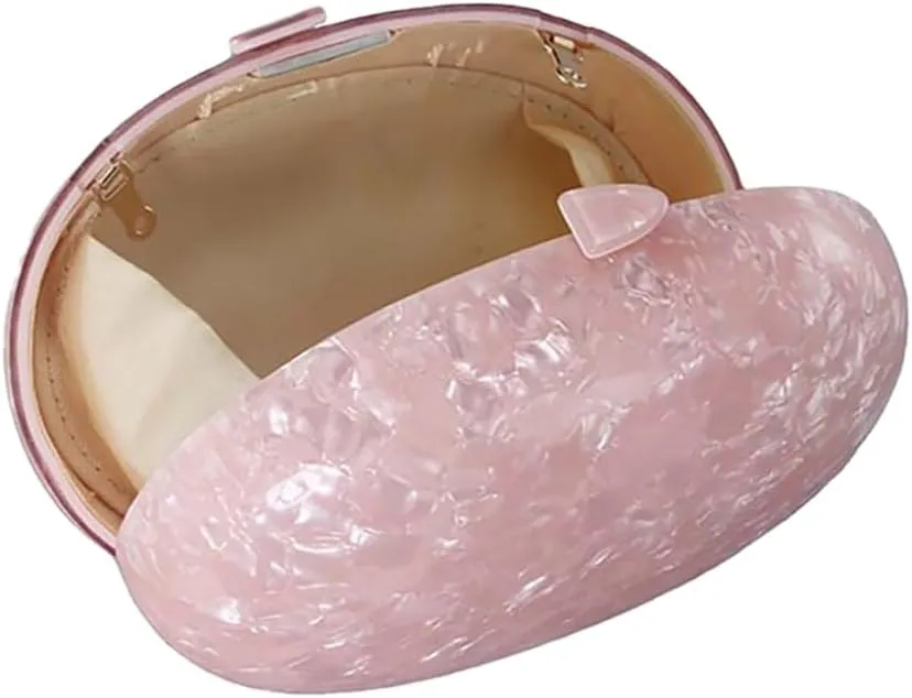 Women Acrylic Evening Clutch Bag Glitter Marble Purse Chain Shoulder Crossbody Bag for Party Prom Cocktail Wedding
