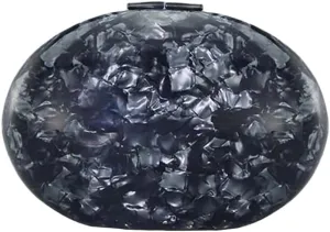 Women Acrylic Evening Clutch Bag Glitter Marble Purse Chain Shoulder Crossbody Bag for Party Prom Cocktail Wedding
