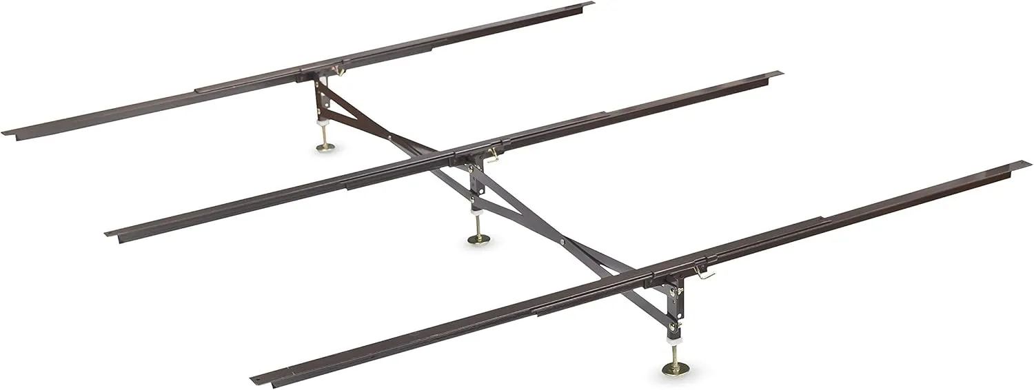 X-Support Bed Frame Support System, GS-3 XS Model - 3 Cross Rails and 3 Legs - Strong Center Support Base for Full, Queen and King Mattress, Box Springs, and Bed Foundations
