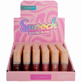 Xime Beauty Smooch Glitter Gloss - Wholesale Display 36 Units (XB-806A)