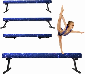 YANGG 6FT/8FT Gymnastic Balance Beam,Adjustable High and Low Level Floor Beam - Highly Stable - Gym Practice Training Equipment for Kids Children Girls Home