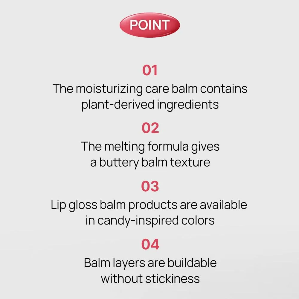 YNM Candy Gloss Balm 3g (09 MAUVE ROSY, 3g) ( 9 colors) K-beauty, Tinted, Color Lipstick Balm, Glossy, Moisture, korean, Jello lips, Non-Sticky and Long-lasting