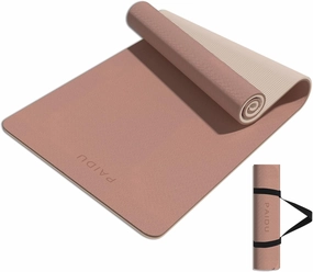 Yoga Mat 8mm Super Thick TPE Fitness Exercise Mat, Non-Slip, Odorless and Tear Resistant, Unisex, With Strap, Suitable for Yoga, Pilates, Meditation, Home Floor Exercise