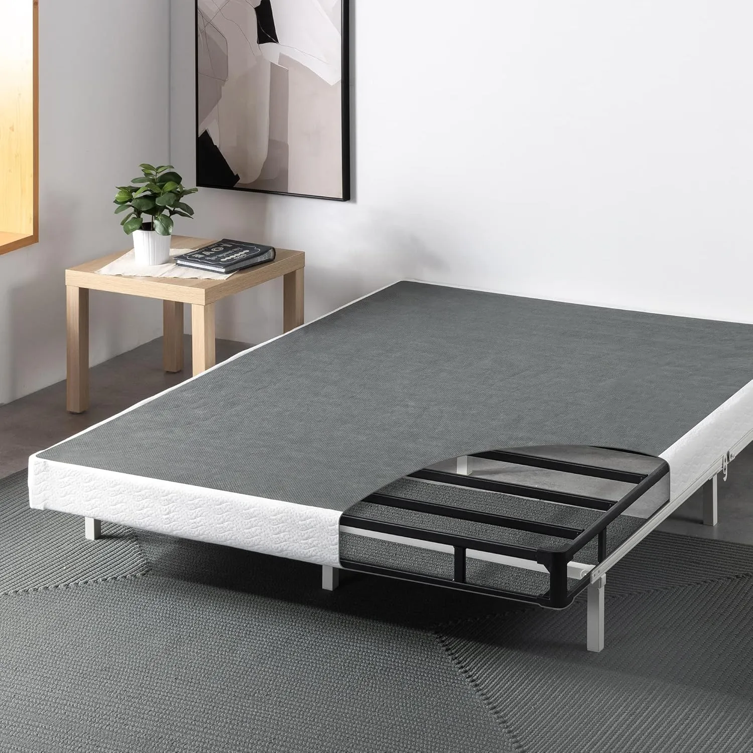 ZINUS 5 Inch Metal Smart Box Spring with Quick Assembly, Mattress Foundation, Strong Metal Frame, Easy Assembly, King