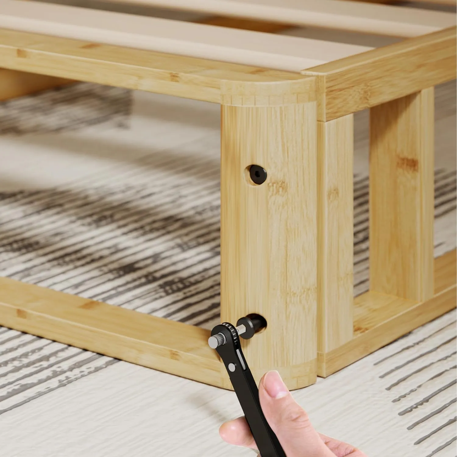 ZINUS Edgar 8 Inch Bamboo Box Spring, Mattress Foundation, Sturdy Bamboo Structure, Low Profile, Easy Assembly, Queen
