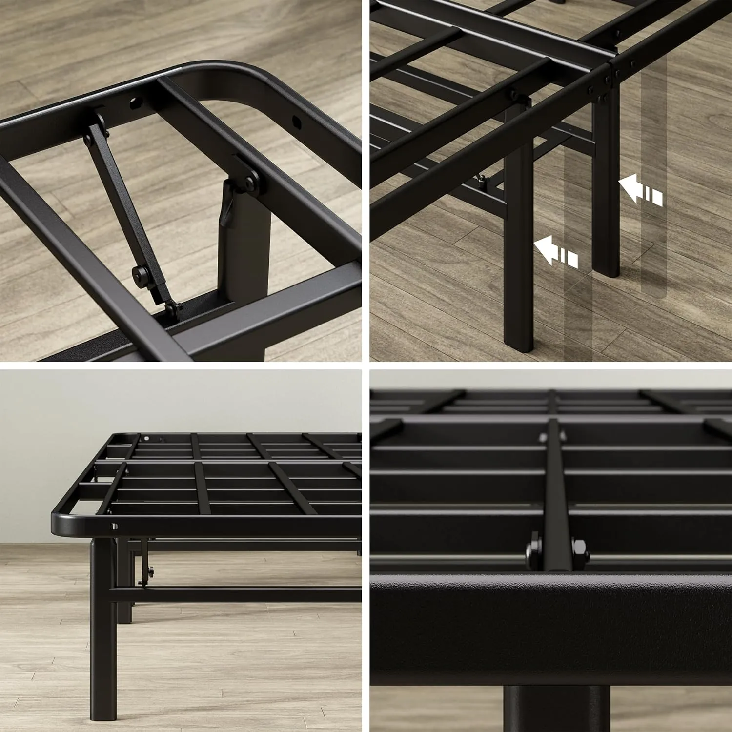ZINUS SmartBase Super Heavy Duty Mattress Foundation with 4400lbs Weight Capacity, 14 Inch Metal Platform Bed Frame, No Box Spring Needed, Sturdy Steel Frame, Underbed Storage, Queen