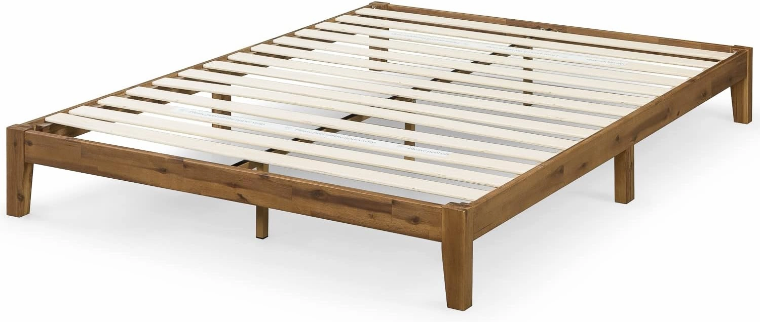 ZINUS Lucinda Wood Platform Bed Frame, No Box Spring Needed, Solid Wood Foundation with Wood Slat Support, Easy Assembly, Queen