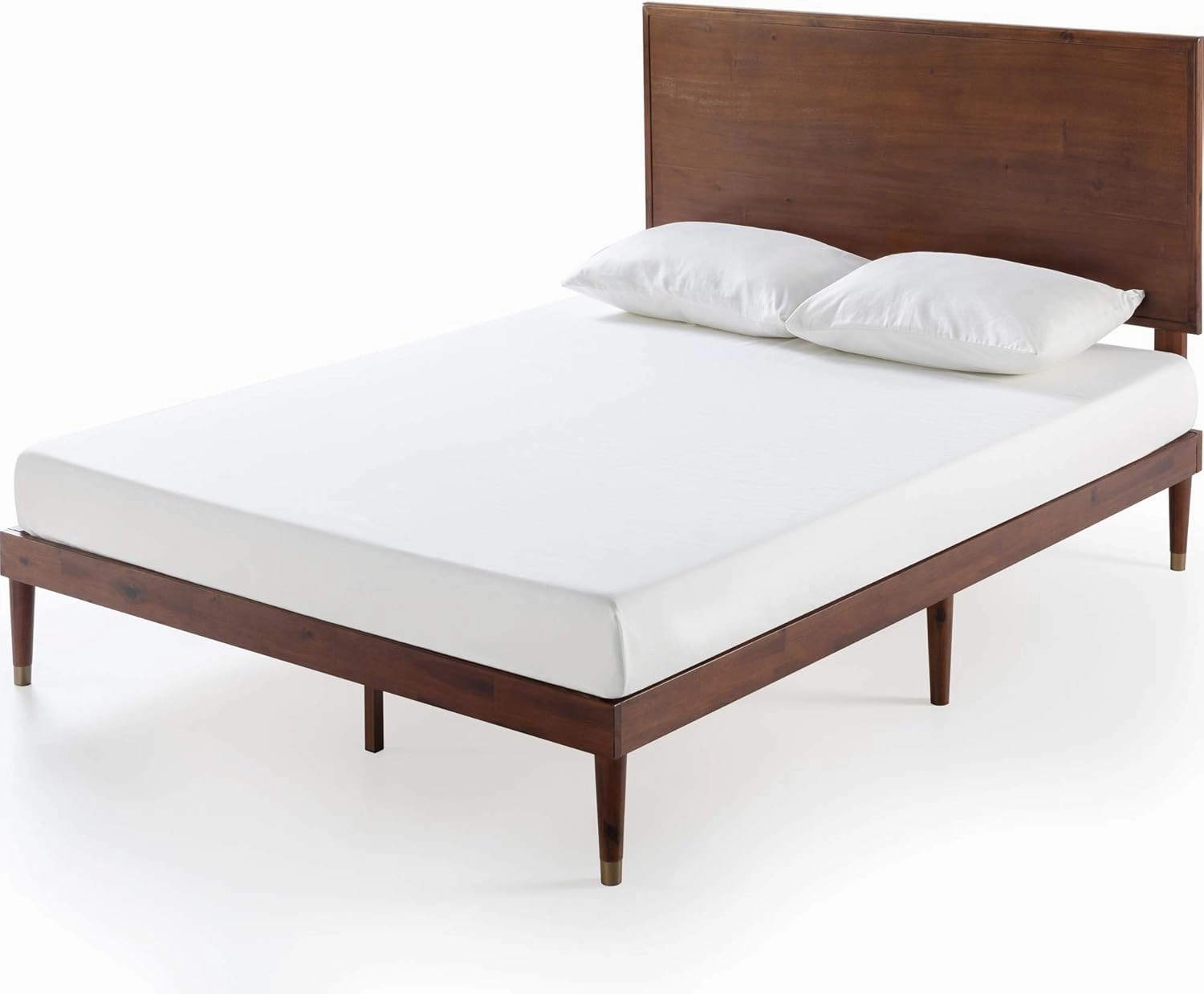 ZINUS Raymond Wood Platform Bed Frame with Adjustable Wood Headboard, Solid Wood Foundation, Wood Slat Support, No Box Spring Needed, Easy Assembly, Queen
