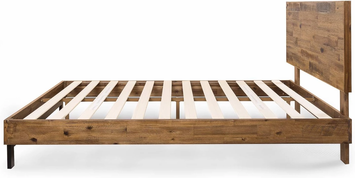 ZINUS Tricia Wood Platform Bed Frame with Adjustable Headboard, Wood Slat Support with No Box Spring Needed, Easy Assembly, King