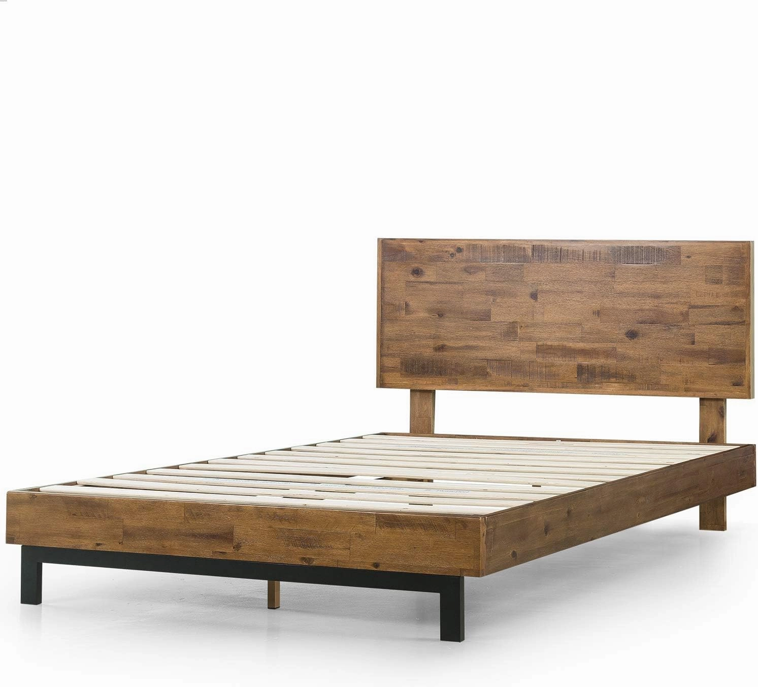 ZINUS Tricia Wood Platform Bed Frame with Adjustable Headboard, Wood Slat Support with No Box Spring Needed, Easy Assembly, King