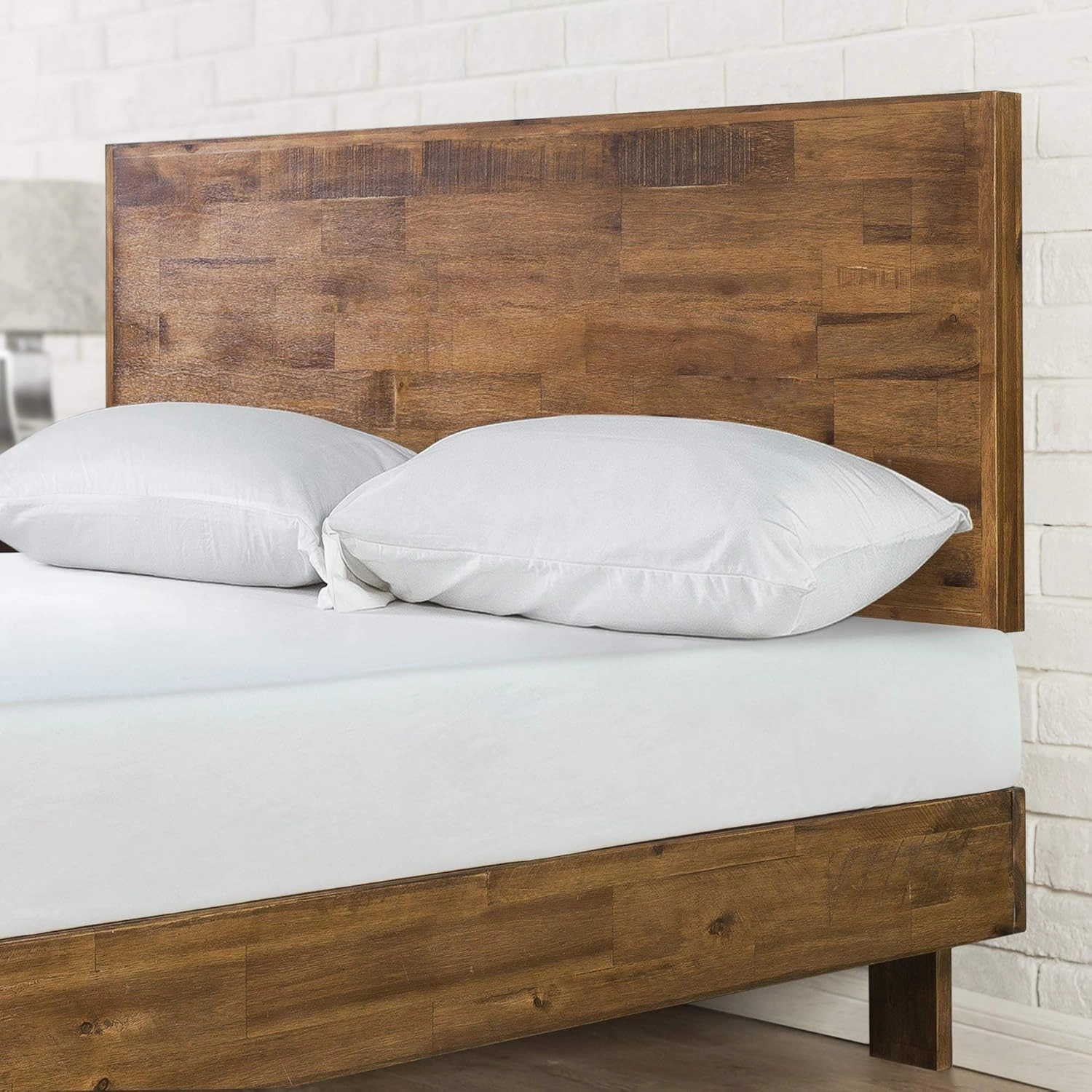 ZINUS Tricia Wood Platform Bed Frame with Adjustable Headboard, Wood Slat Support with No Box Spring Needed, Easy Assembly, King