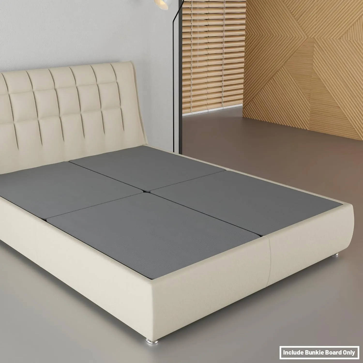 Zutan, 1.5” Split Wood Bunkie Board Full(Fold) Size, Bunkieboard for Bed Support - Fully Assembled, Low Profile Support, Slats Design for Ventilation, Box Spring Alternative